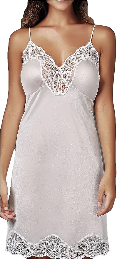 Andra Sottoveste spalla stretta con forma seno e inserti in pizzo 2507S14