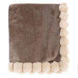 Blanc Mariclò Plaid con Pom Poms 140×170cm 2510S36