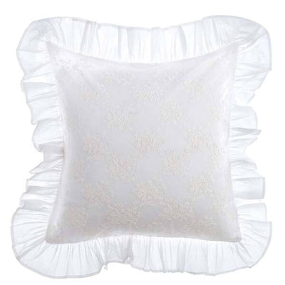 Blanc Mariclò Cuscino Arredo con Ricamo A38719