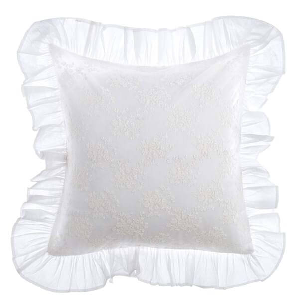 Blanc Mariclò Cuscino Arredo con Ricamo A38719