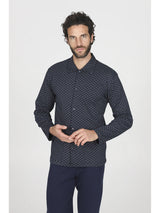 Alpina Pigiama Invernale Cardigan da Uomo in interlock di puro cotone AAL438 2510S70