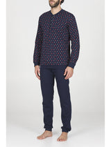 Alpina Pigiama Invernale Serafino in interlock di puro cotone AAL439 2510S70