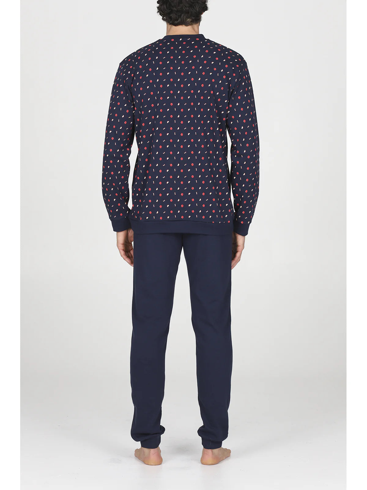 Alpina Pigiama Invernale Serafino in interlock di puro cotone AAL439 2510S70