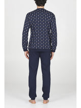 Alpina Pigiama Invernale Serafino in interlock di puro cotone AAL439 2510S70