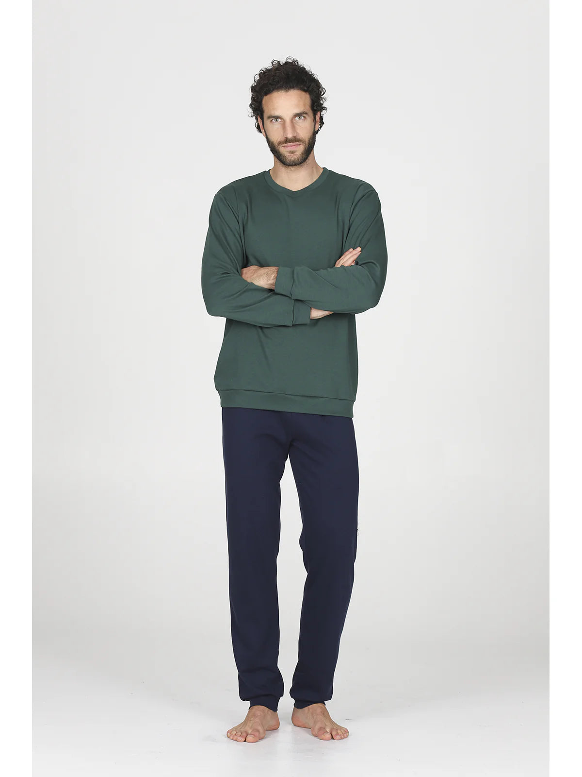 Alpina Pigiama Invernale Serafino Caldo Cotone Uomo AAL453 2512S64