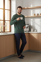 Alpina Pigiama Invernale Serafino Caldo Cotone Uomo AAL453 2512S64