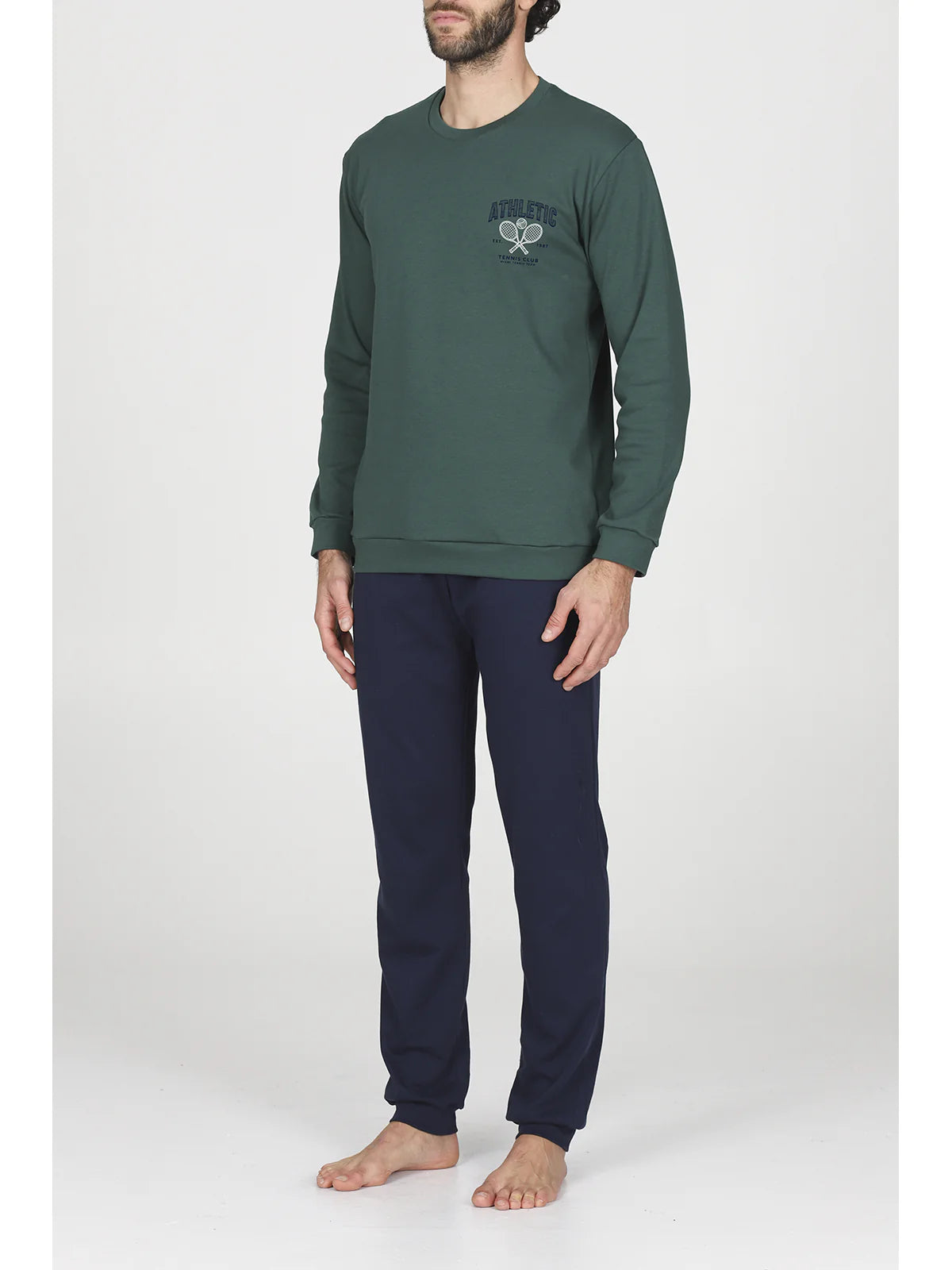 Alpina Pigiama Invernale Serafino Caldo Cotone Uomo AAL453 2512S64