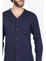 Alpina Pigiama Invernale Cardigan in interlock di puro cotone AAL743 2512S76