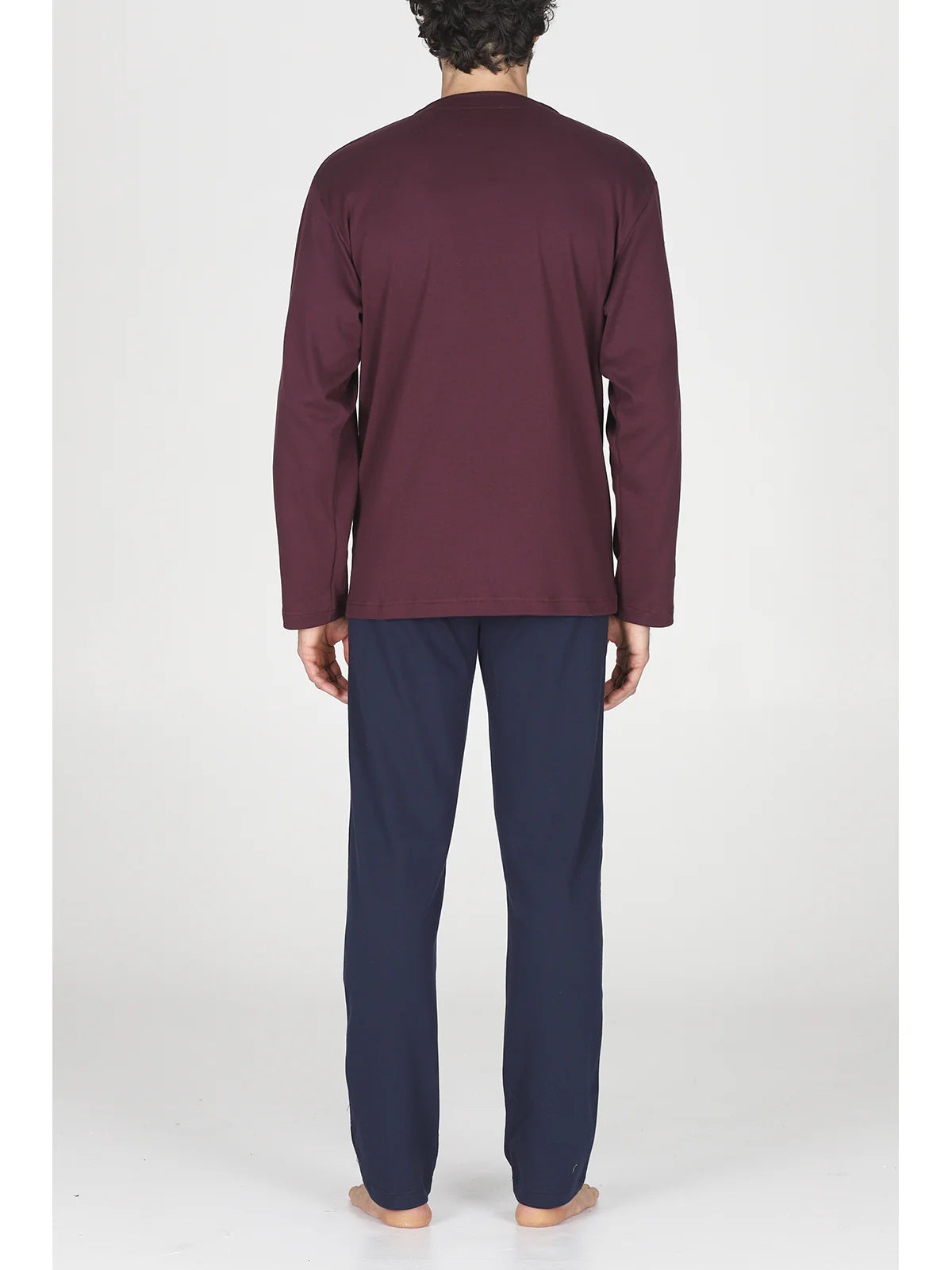 Alpina Pigiama Invernale Cardigan in interlock di puro cotone AAL743 2512S76