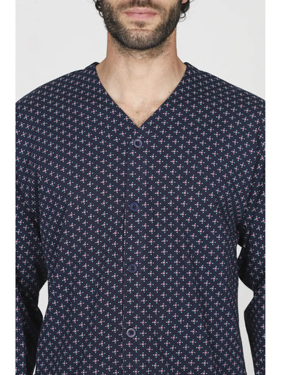Alpina Pigiama Cardigan Cotone Leggero da Uomo AAL780-537 2604S64