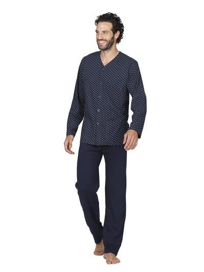 Alpina Pigiama Cardigan Cotone Leggero da Uomo AAL780-537 2604S64