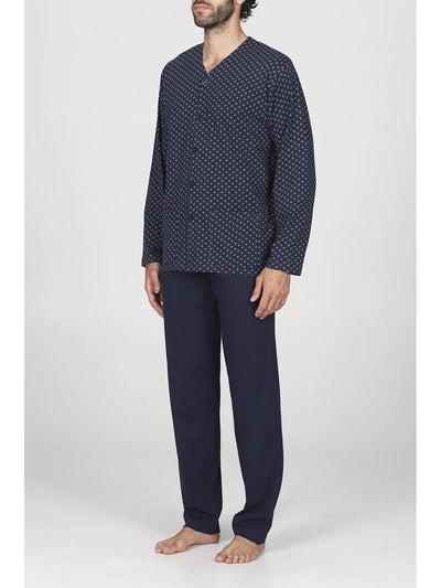 Alpina Pigiama Cardigan Cotone Leggero da Uomo AAL780-537 2604S64
