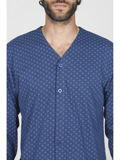 Alpina Pigiama Cardigan Cotone Leggero da Uomo AAL780-537 2604S64