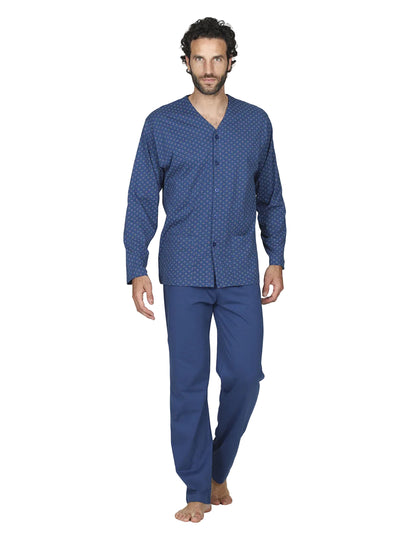 Alpina Pigiama Cardigan Cotone Leggero da Uomo AAL780-537 2604S64