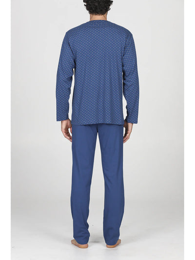 Alpina Pigiama Cardigan Cotone Leggero da Uomo AAL780-537 2604S64