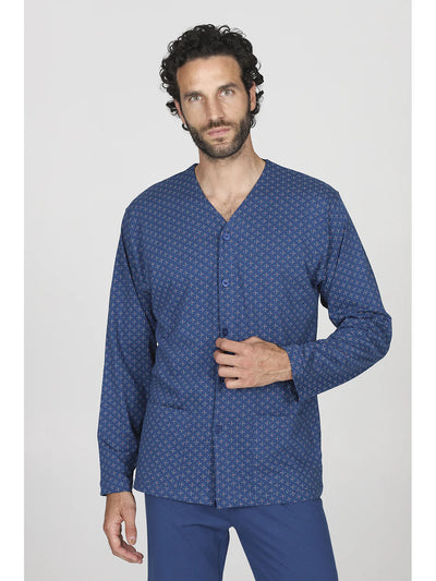 Alpina Pigiama Cardigan Cotone Leggero da Uomo AAL780-537 2604S64