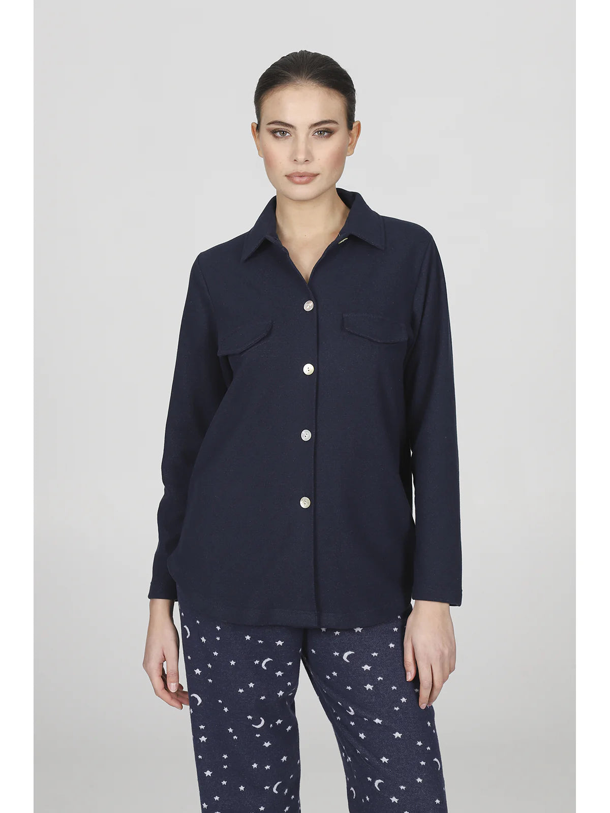 Alpina Donna Pigiama Invernale Aperto da Donna AEL442 Filippa 2510S80