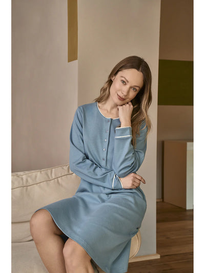 Alpina Donna Camicia da Notte Invernale in Caldo Cotone Fanny AFL315 2511S52