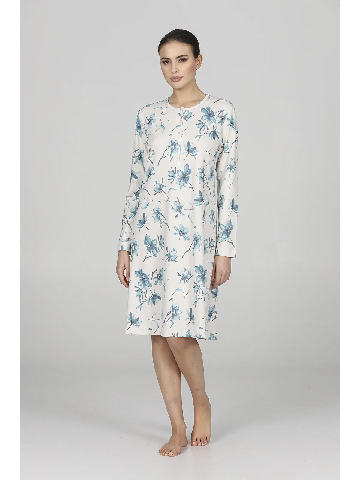 Alpina Donna Camicia da Notte Invernale in Caldo Cotone Franca AFL316 2511S56