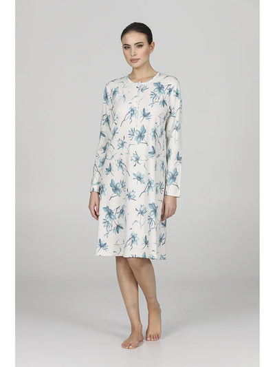 Alpina Donna Camicia da Notte Invernale in Caldo Cotone Franca AFL316 2511S56