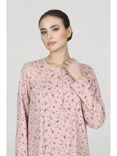 Alpina Donna Camicia da Notte Invernale in Caldo Cotone Fausta AFL317 2511S40