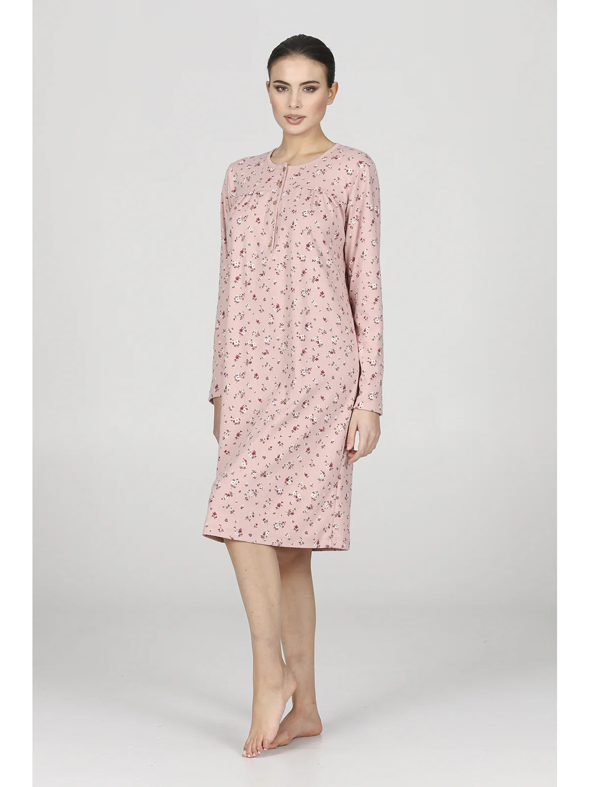 Alpina Donna Camicia da Notte Invernale in Caldo Cotone Fausta AFL317 2511S40