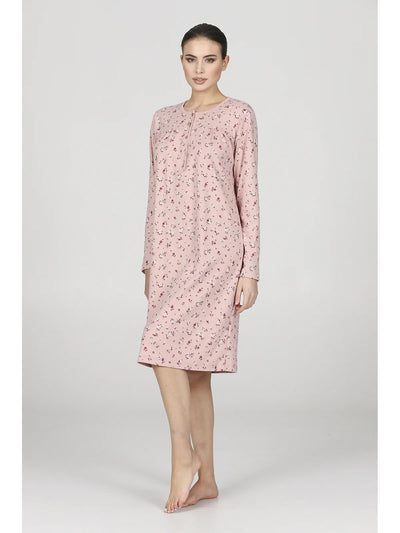 Alpina Donna Camicia da Notte Invernale in Caldo Cotone Fausta AFL317 2511S40