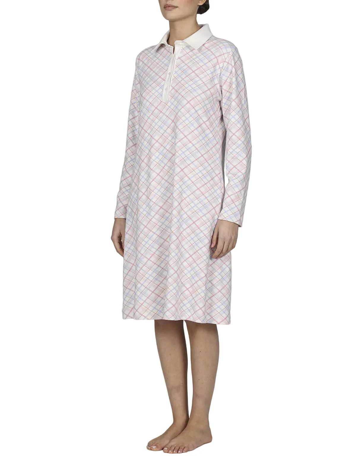 Alpina Donna Camicia da Notte Invernale in Caldo Cotone Fedora AFL319 2512S60