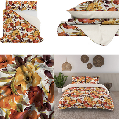 Parure Copripiumino Matrimoniale in Cotone 100% Made in Italy - Vari Disegni