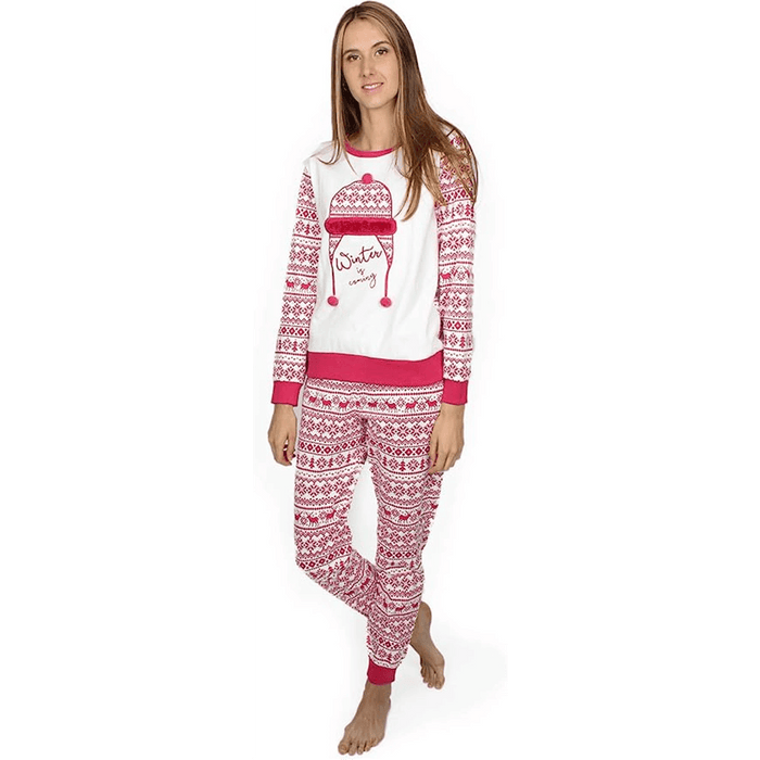 Admas Women's Winter Pajamas in Warm Fleece Cotton 54140 S33