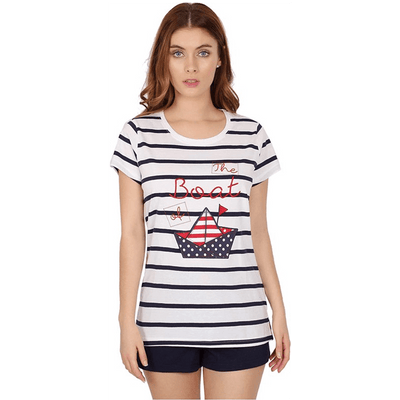 Admas Pigiama da Donna con Pantalone Corto e Maglia a Maniche Corte 54167 S19 - Passarelli Biancheria