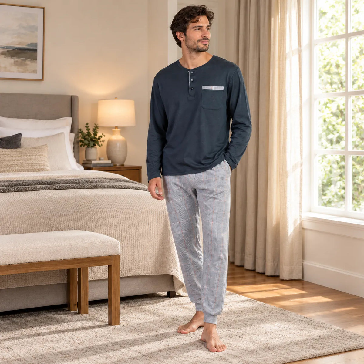 Admas Pigiama da Uomo in Caldo Cotone 63755