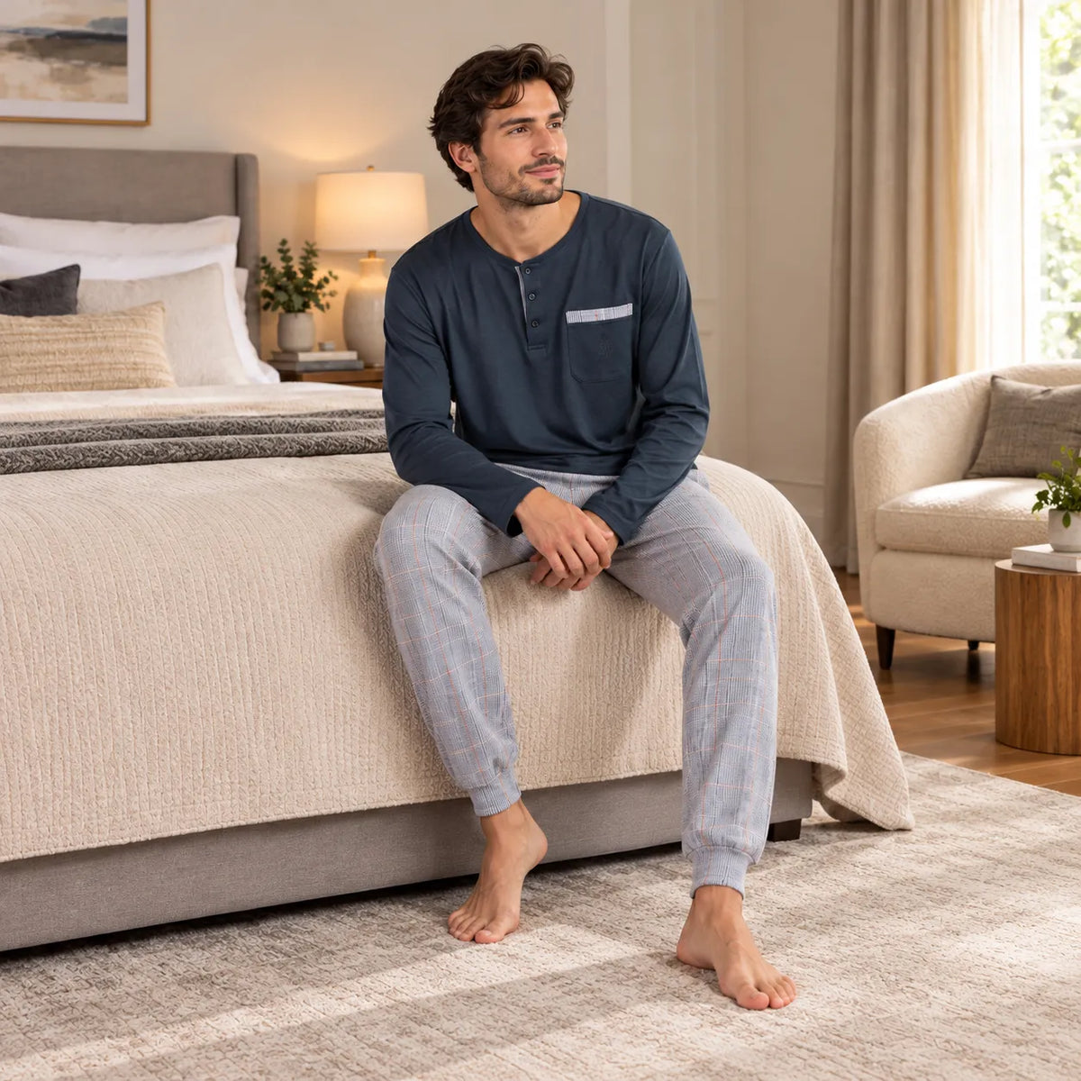 Admas Pigiama da Uomo in Caldo Cotone 63755