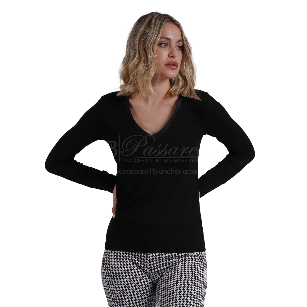 Admas Maglia donna a V manica lunga sottogiacca 43496 2411S20