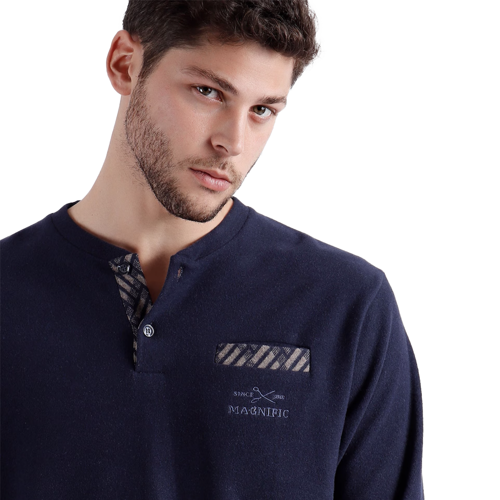 Admas Pigiama Invernale in Punto Milano da Uomo 60321 2411S36