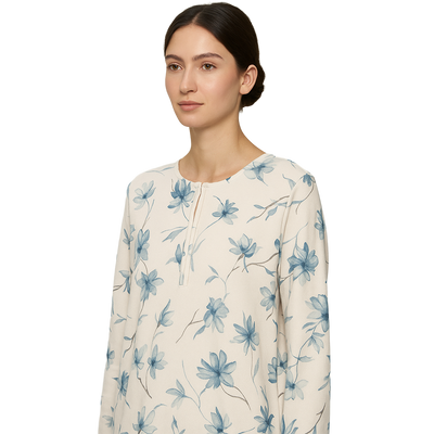 Alpina Donna Camicia da Notte Invernale in Caldo Cotone Franca AFL316 2511S56