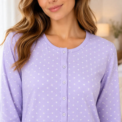 Alpina Donna Camicia da Notte Invernale in Caldo Cotone Brooke AFL924