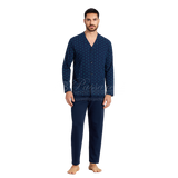 Alpina Pigiama Invernale Cardigan in interlock di puro cotone AAL460 2510S55