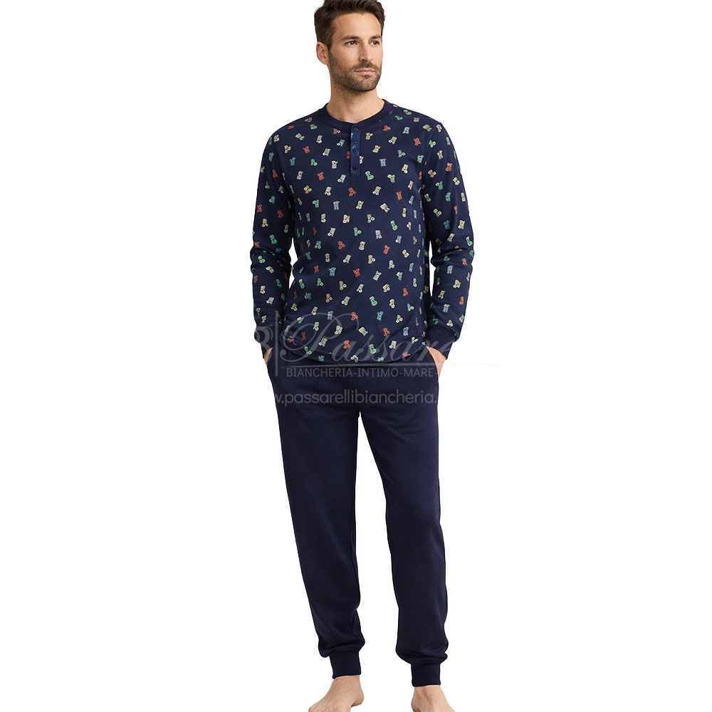 Alpina Pigiama Cotone Leggero da Uomo 294 Cocktail 2508S38