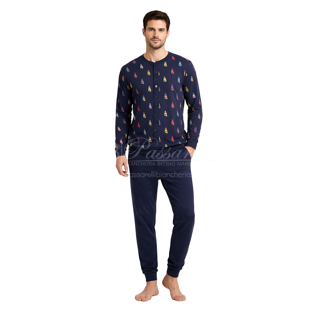 Alpina Pigiama Cotone Leggero da Uomo 294 Surf 2508S38