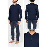 Alpina Pigiama Invernale Serafino in interlock di puro cotone AAL449 2510S68