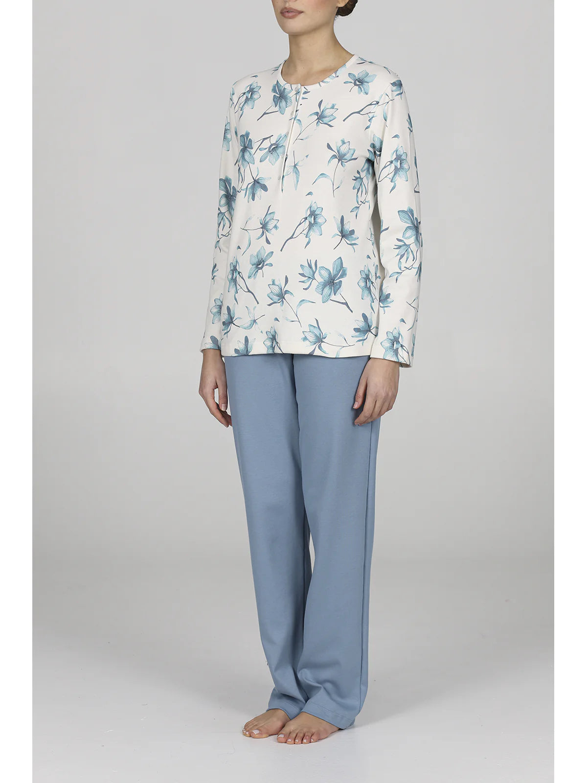 Alpina Donna Pigiama Invernale in Caldo Cotone da Donna Franca AFL341 2511S68