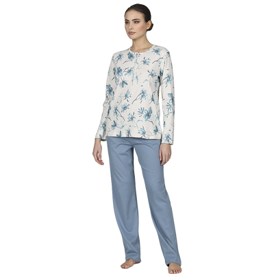Alpina Donna Pigiama Invernale in Caldo Cotone da Donna Franca AFL341 2511S68