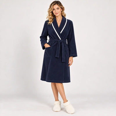 Amica Vestaglia Invernale in Punto Milano collo Sciallato da Donna A478