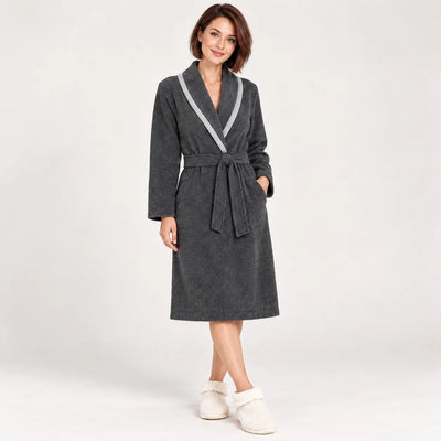 Amica Vestaglia Invernale in Punto Milano collo Sciallato da Donna A478
