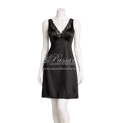 Andra Sottoveste spalla larga con forma seno e inserti in pizzo 2604S18