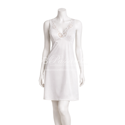 Andra Sottoveste spalla larga con forma seno e inserti in pizzo 2604S18