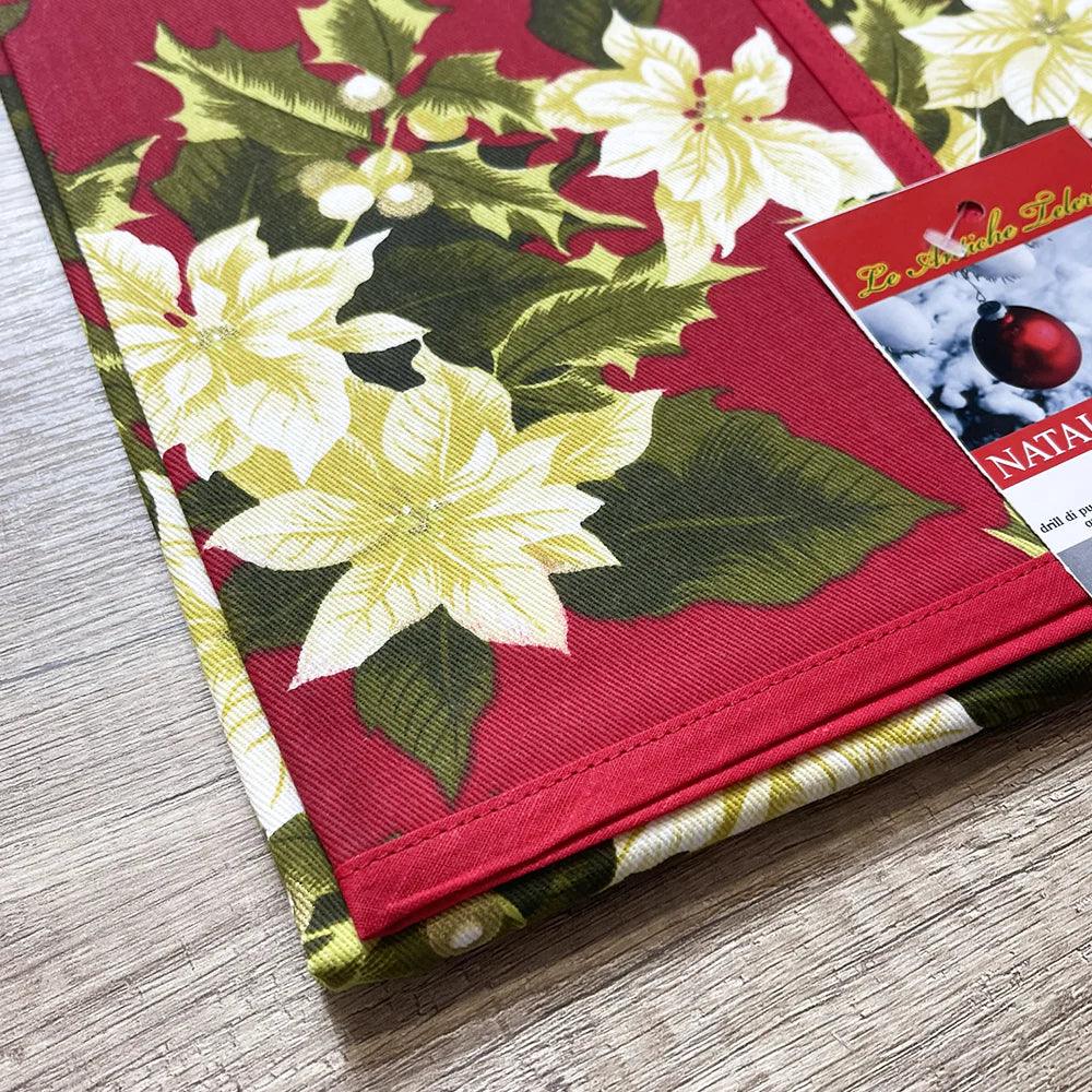 Antiche Telerie Tovaglia da Tavola Natalizia in Cotone 140x180cm. S30 - Passarelli Biancheria