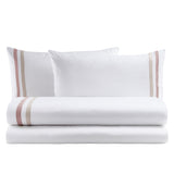 Biancoperla Completo Lenzuola Matrimoniale In Percalle si Cotone Antigua 2601B