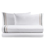 Biancoperla Completo Lenzuola Matrimoniale In Percalle si Cotone Antigua 2601B